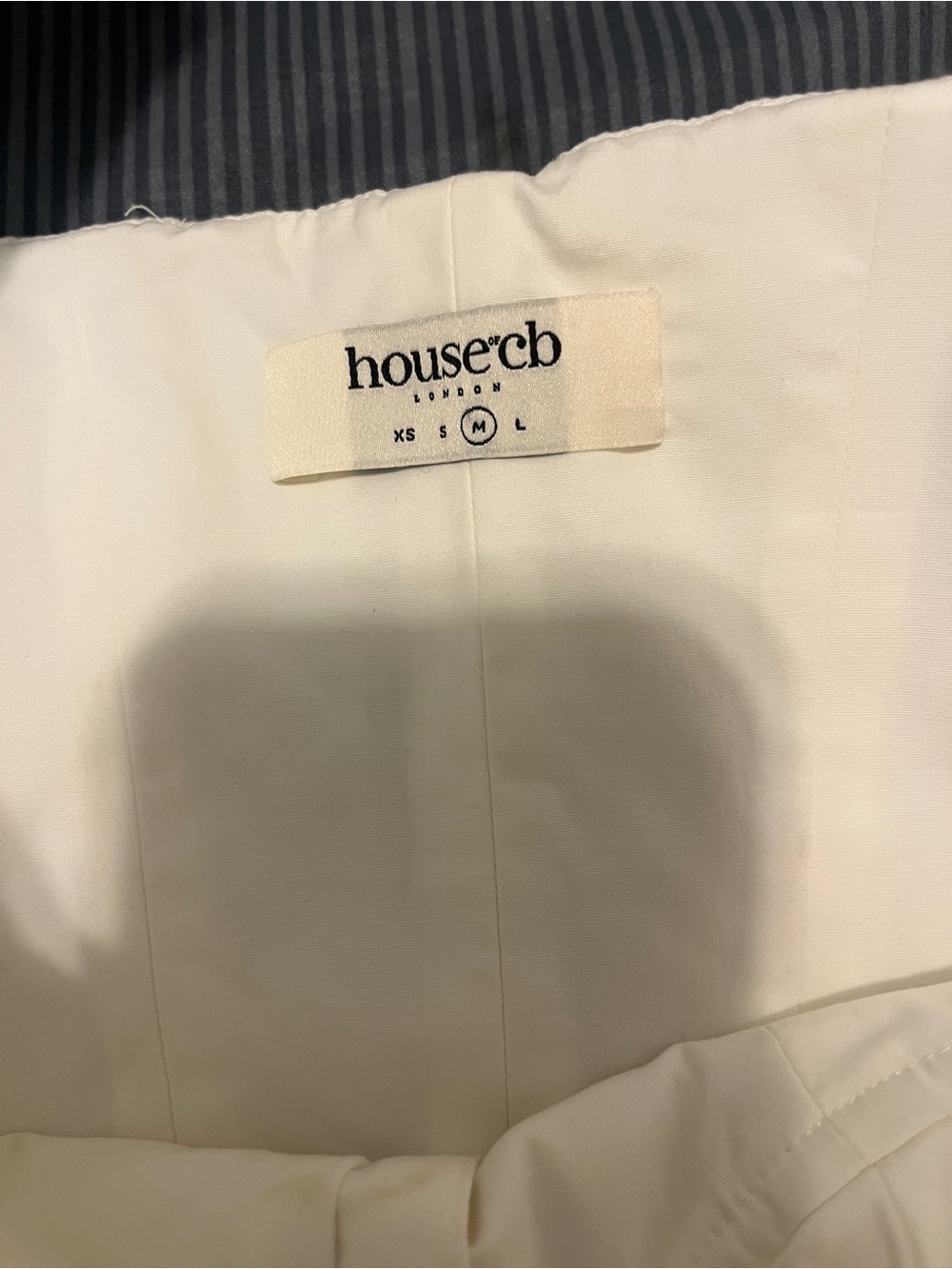 House of CB Lilibet White Embroidered Cotton Peplum Corset Top - Picture 7 of 8